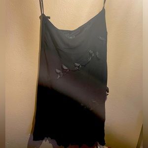 Women’s Lilybleu blqck skirt with roses-Size 10